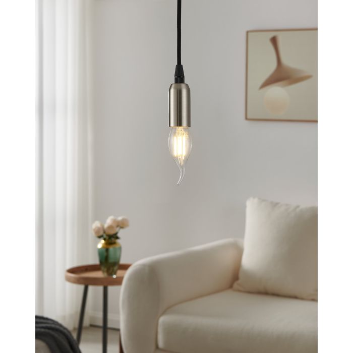 Candle E14 Flame Look Globe - warm white