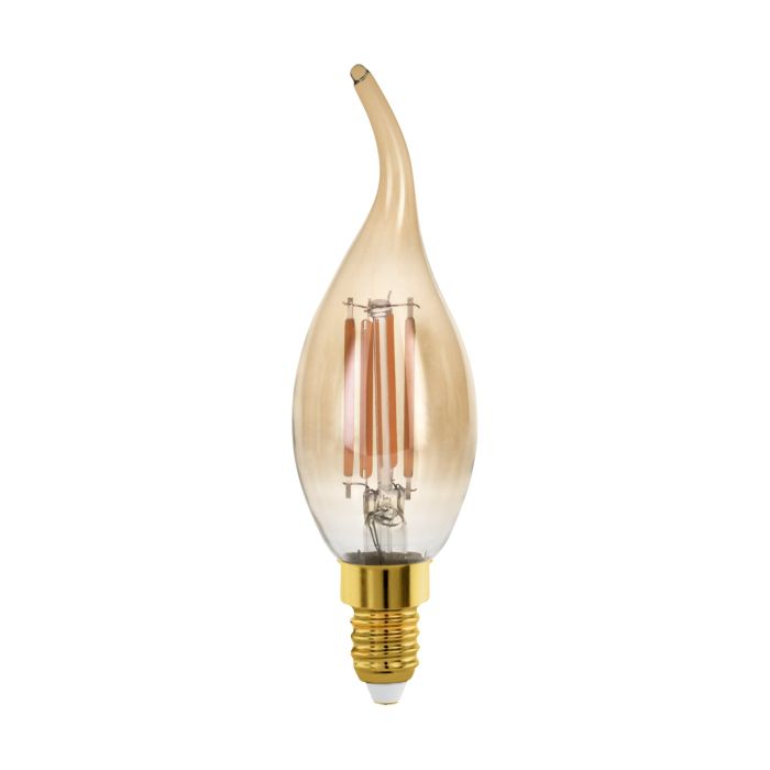 Golden Age - Amber Candle E14 Flame Look Globe