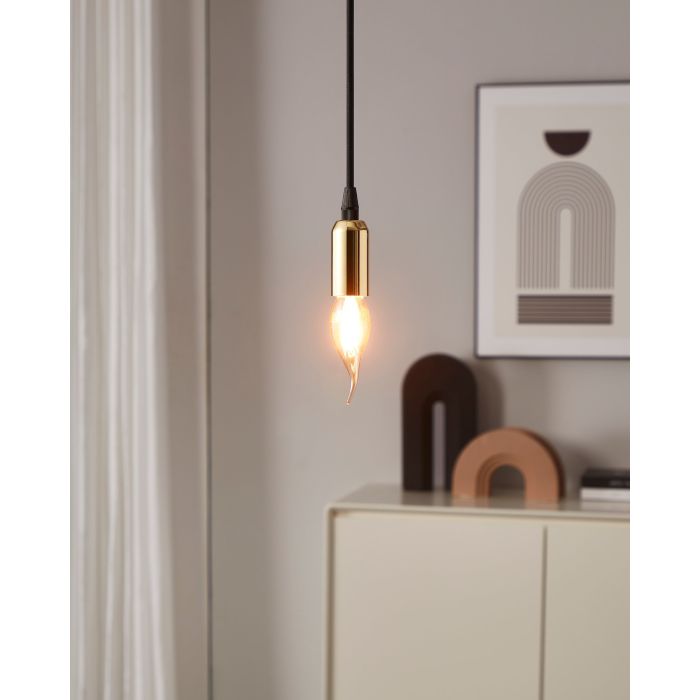 Golden Age - Amber Candle E14 Flame Look Globe