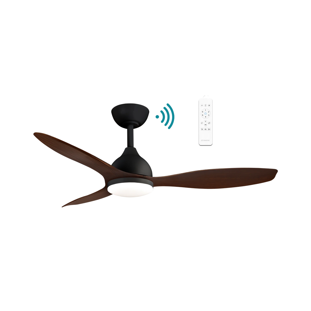 Elite DC ceiling fan - Walnut Timber Finish
