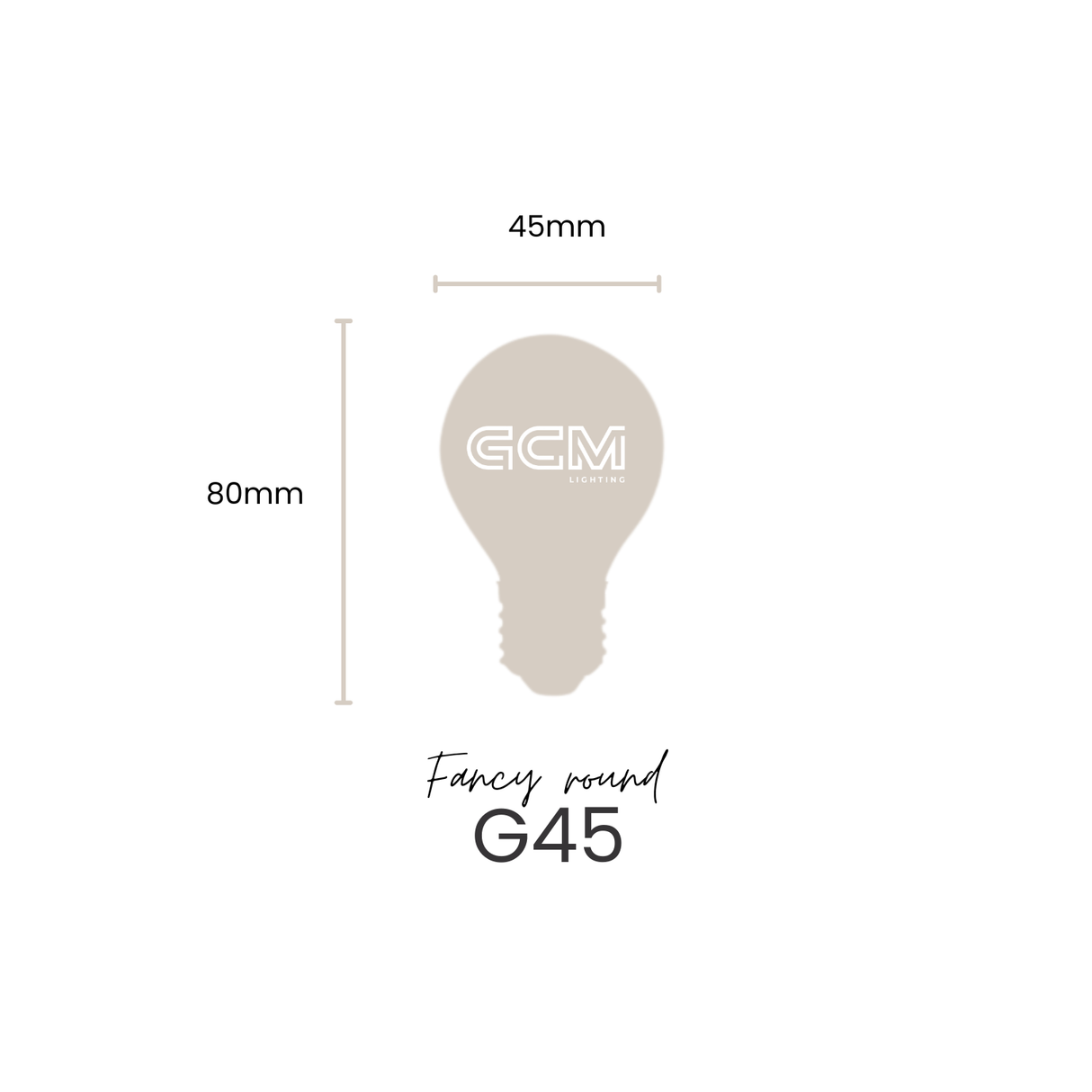 G45 Fancy Round Gold Crown Vintage E27 LED Filament Globe