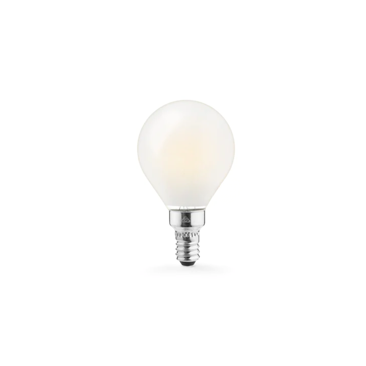 Fancy Round 4W E12 LED Frost Globe - 2700K - Warmer White