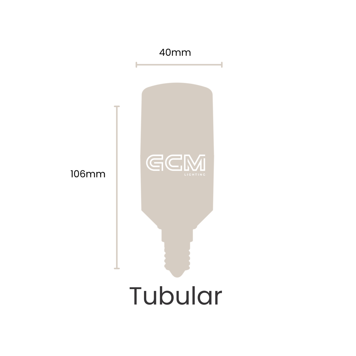 TC Tubular Tri-Colour E14 LED Opal Globe - warm, cool, daylight