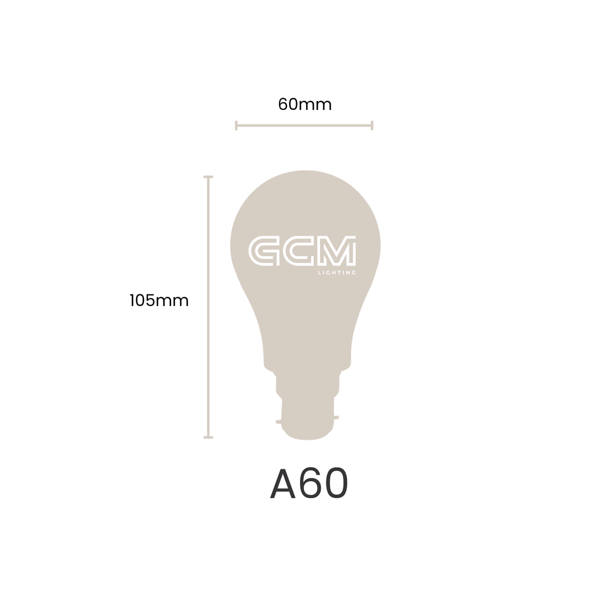 A60 GLS LED B22 - Full Opal Globe - cool daylight