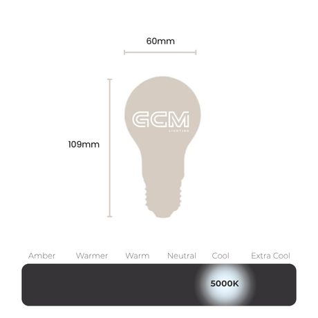 A60 GLS LED E27 Opal Globe - neutral daylight