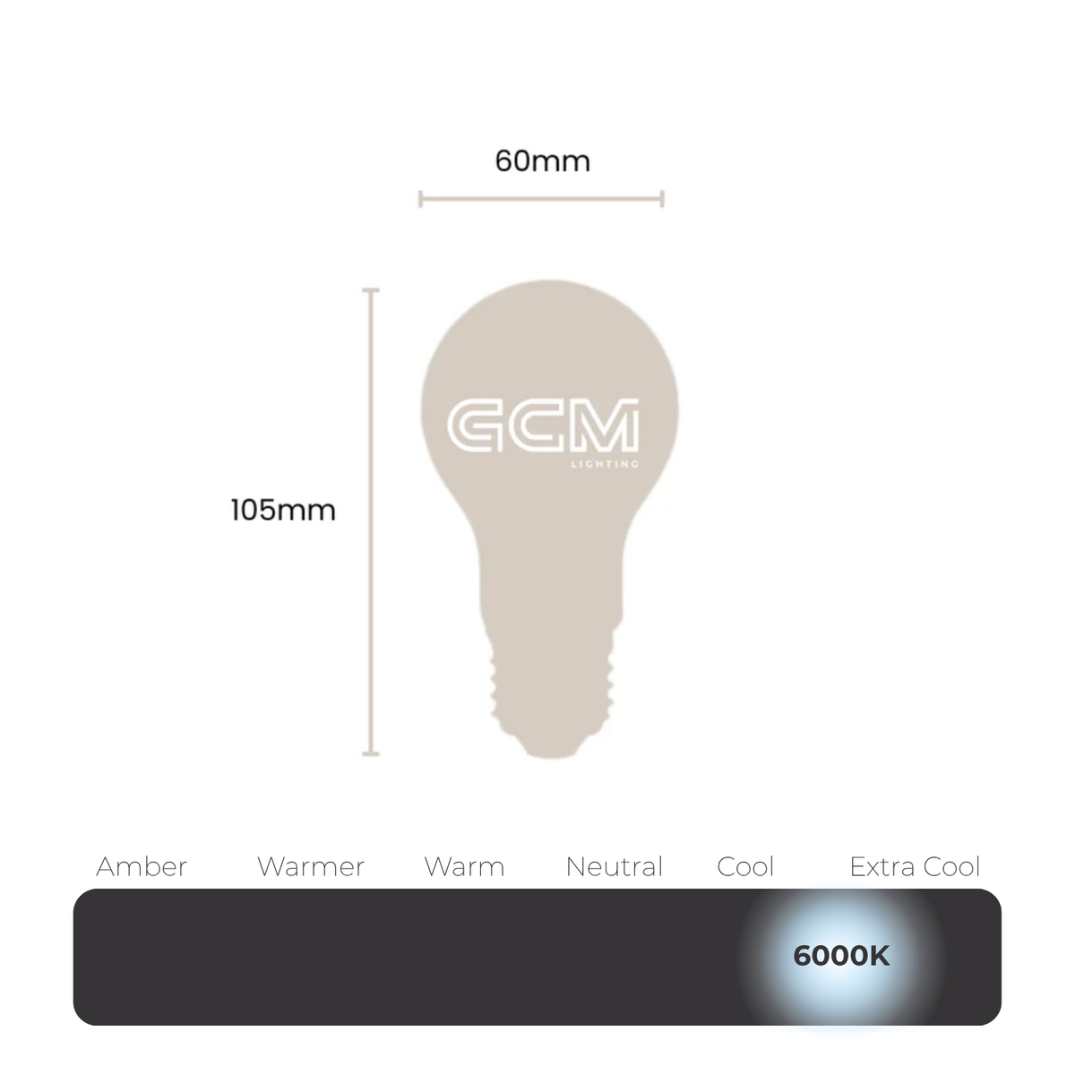 A60 GLS LED E27 - Full Opal Globe - cool daylight