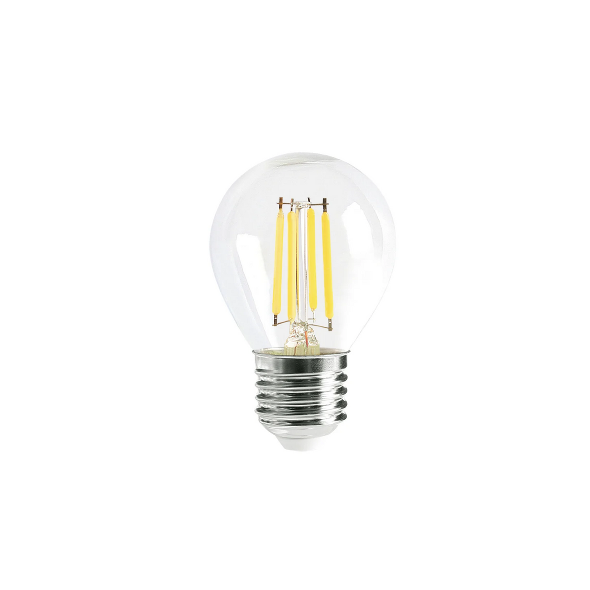 Fancy Round 4W LED E27 Clear Filament Globe - warmer white