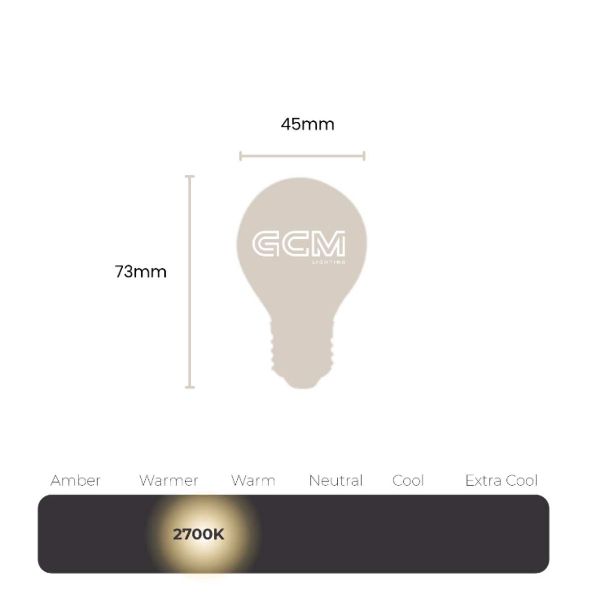 Fancy Round 4W LED E27 Clear Filament Globe - warmer white