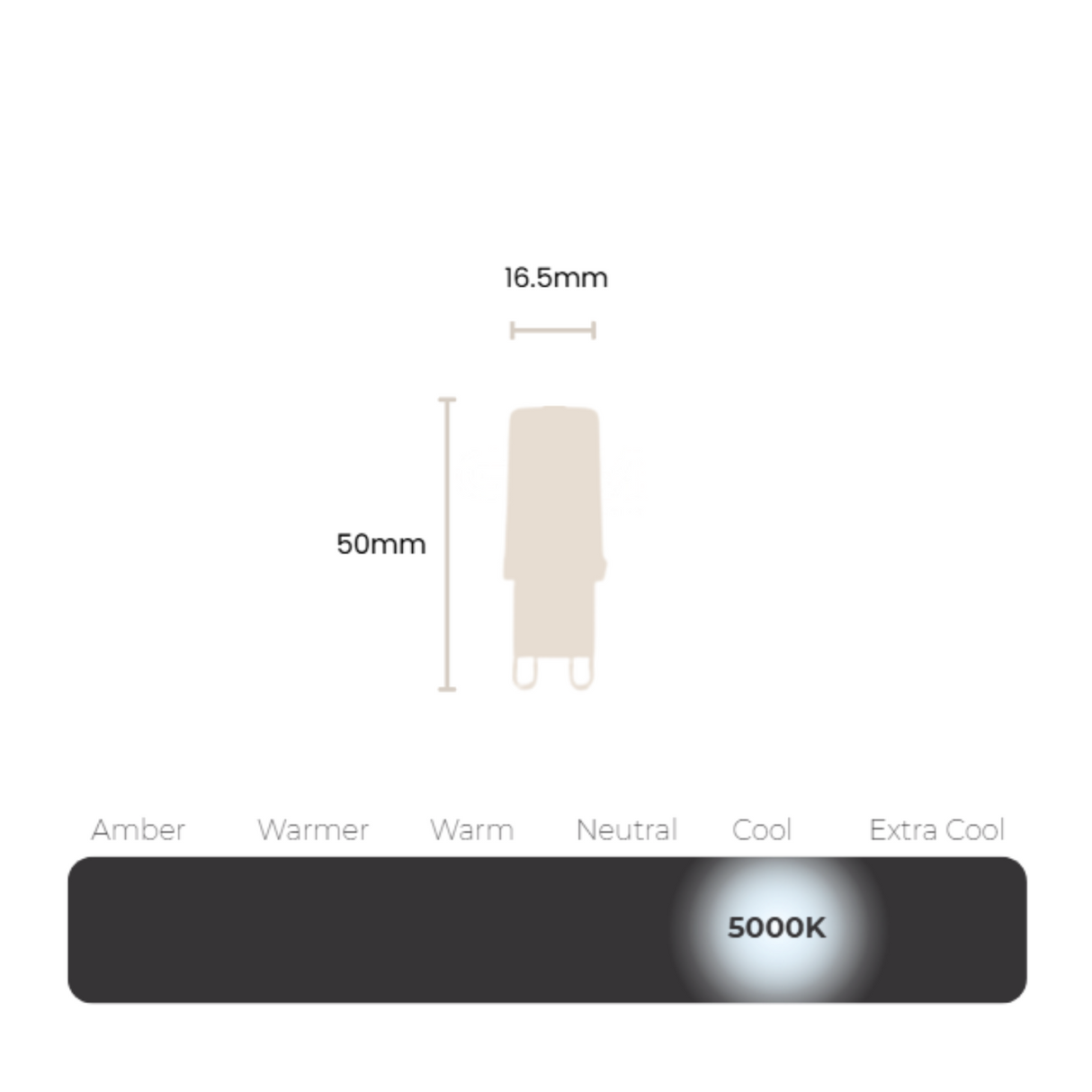 G9 Globe - Frost - Daylight 5000K - 3W
