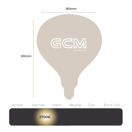 R160 Porcelain Opal Vintage LED E27 Globe
