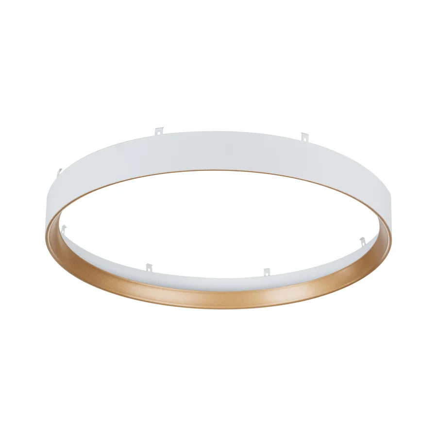 Auster White Oyster Light with Gold Accent Rim