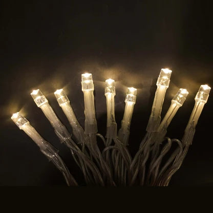 Battery Operated 30 LED String Light Clear Cable - 3 Colour Options - Warm White