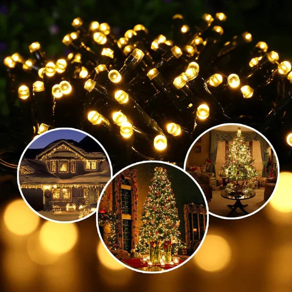 520 LED Connectable Fairy Light Chain Dark Green Cable - Warm White