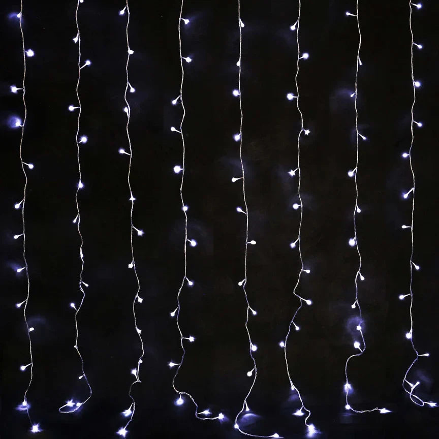 160 LED Connectable Curtain Light - White
