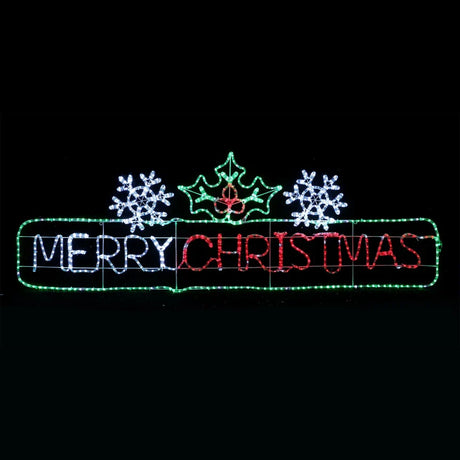 2M Merry Christmas Rope Light Silhouette