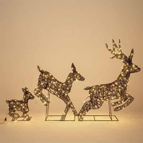 LED Reindeer Family Trio