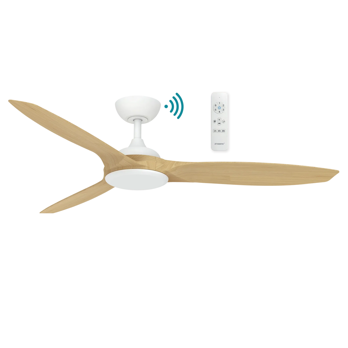 Newport DC 56″ Ceiling Fan - Timber Finish