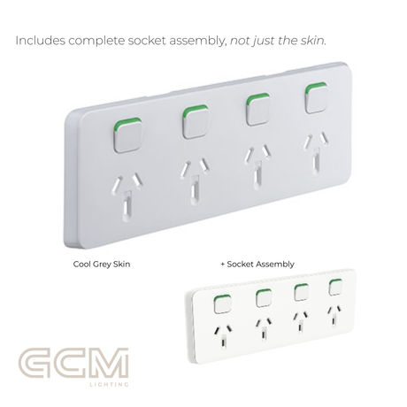Iconic Socket Collection - Cool Grey