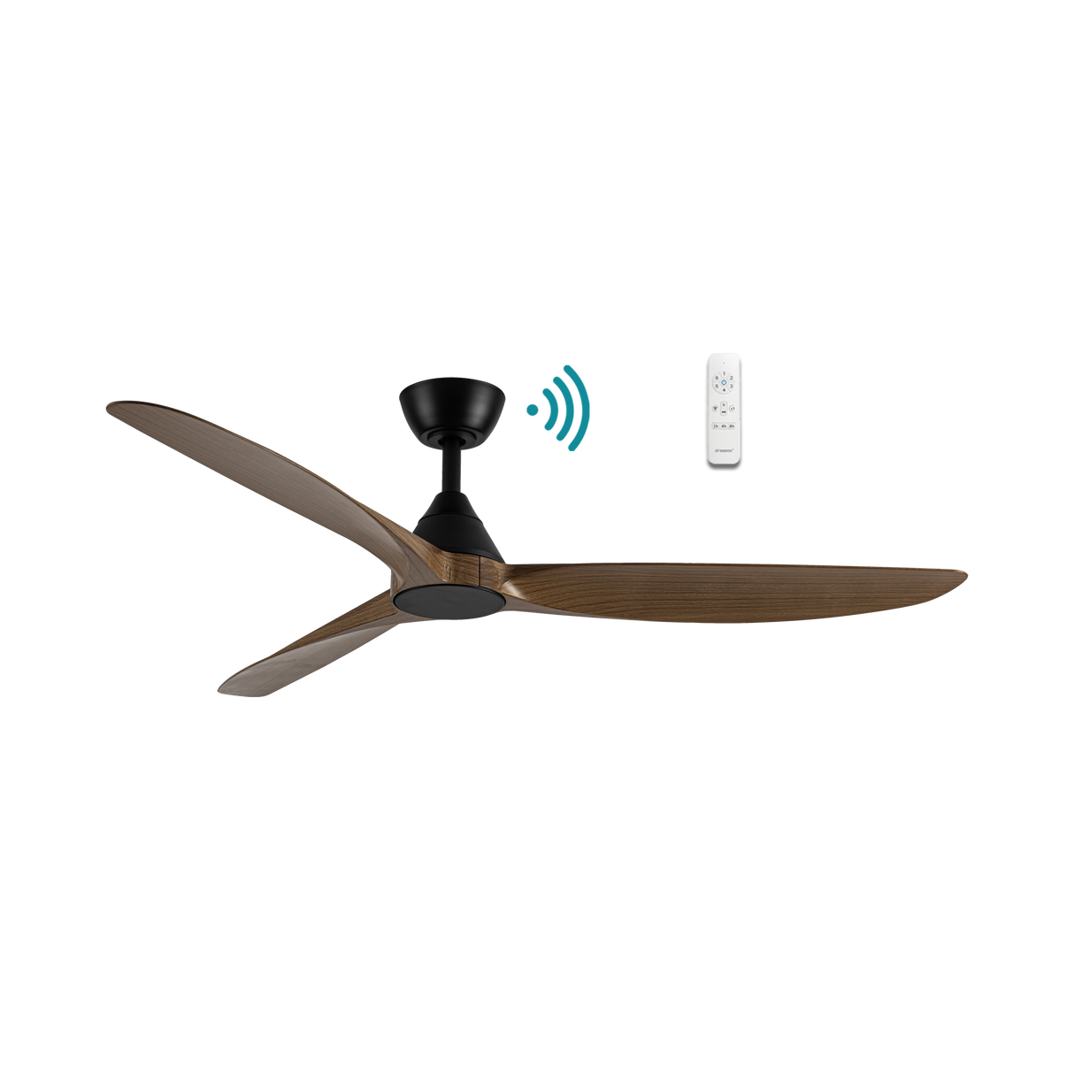 Seaforth DC ceiling fan - Teak Timber Finish