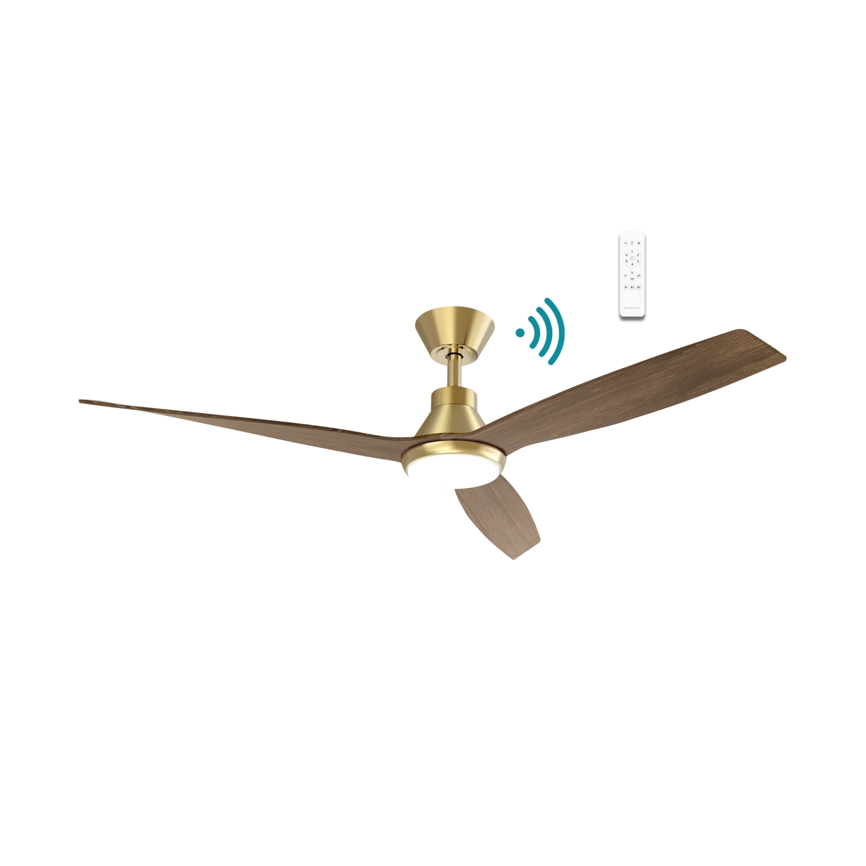 Triumph DC ceiling fan - Walnut Timber finish