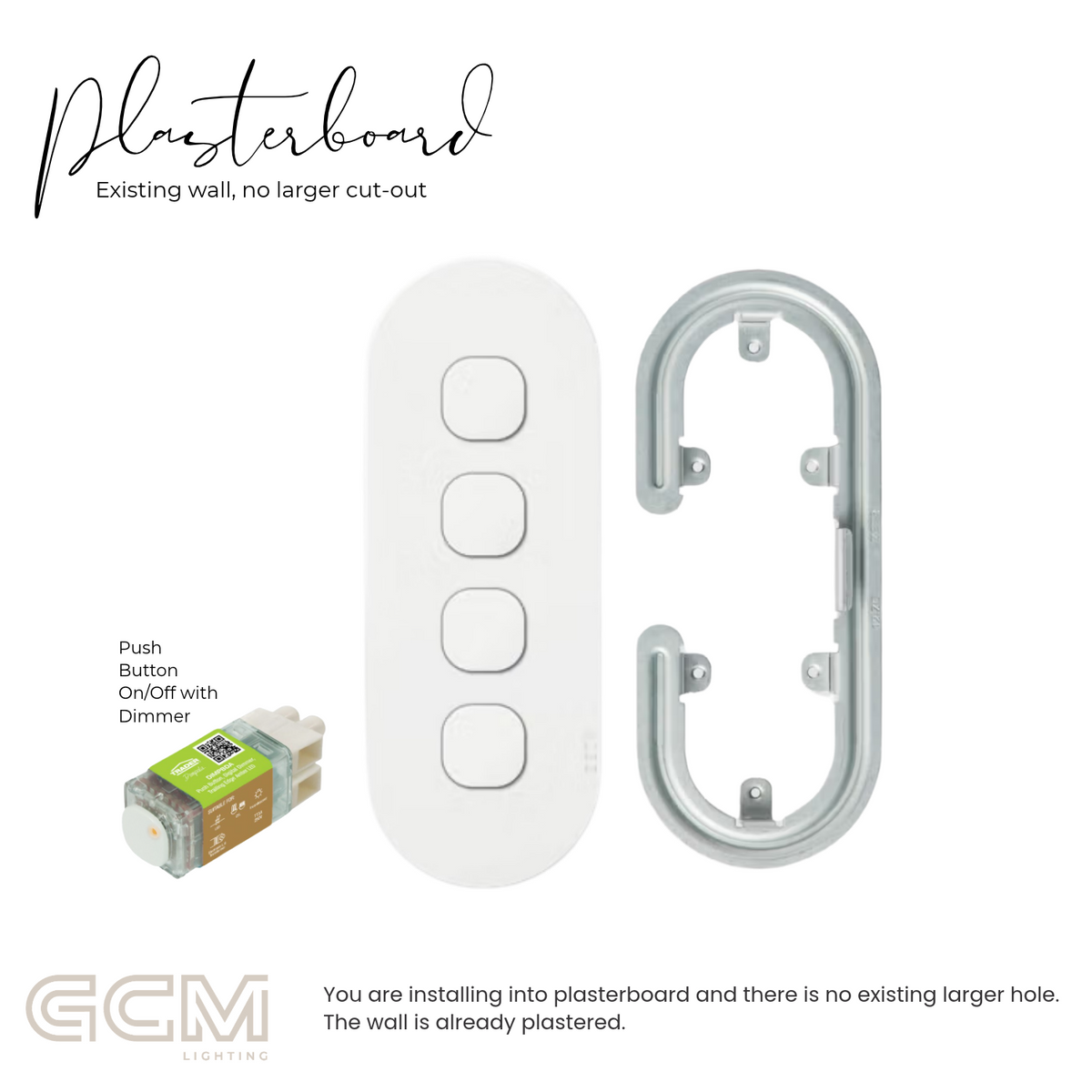 ZETR - 12 / Surface - Matte White Switch 1 - 4 Gang