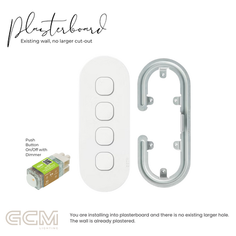 ZETR - 12 / Surface - Matte White Switch 1 - 4 Gang