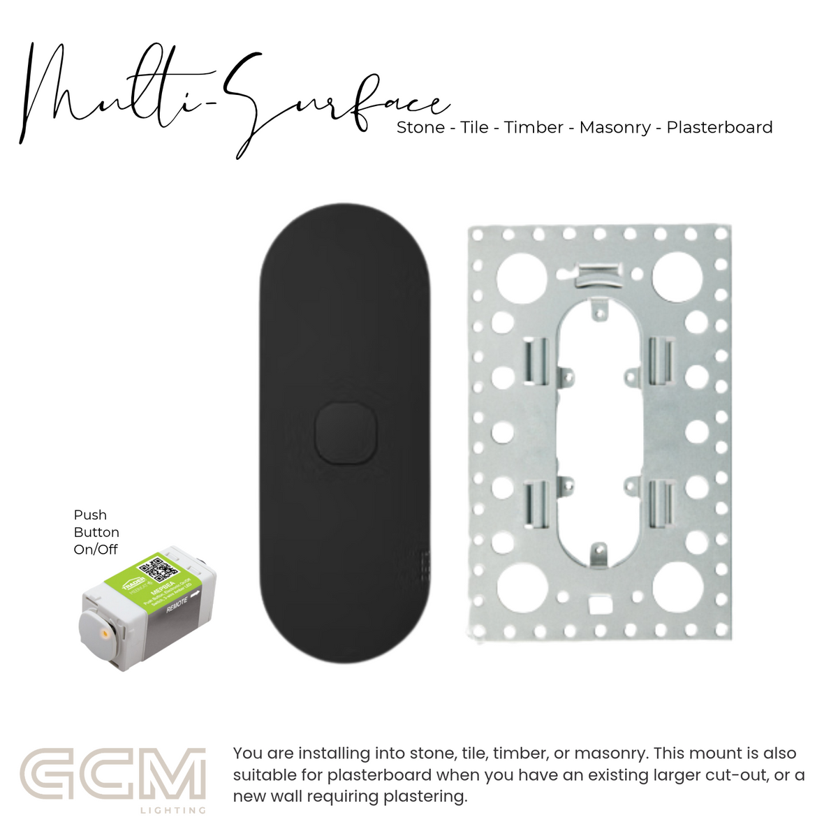 ZETR - 12 / Surface - Matte Black Switch 1 - 4 Gang