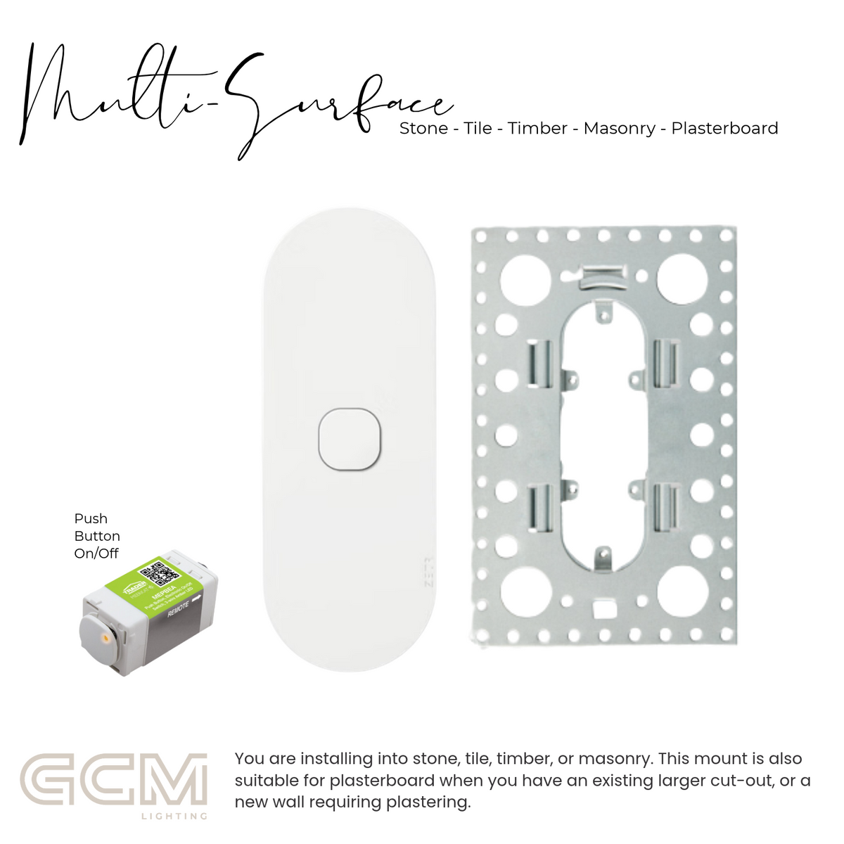 ZETR - 12 / Surface - Matte White Switch 1 - 4 Gang