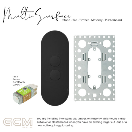 ZETR - 12 / Surface - Matte Black Switch 1 - 4 Gang