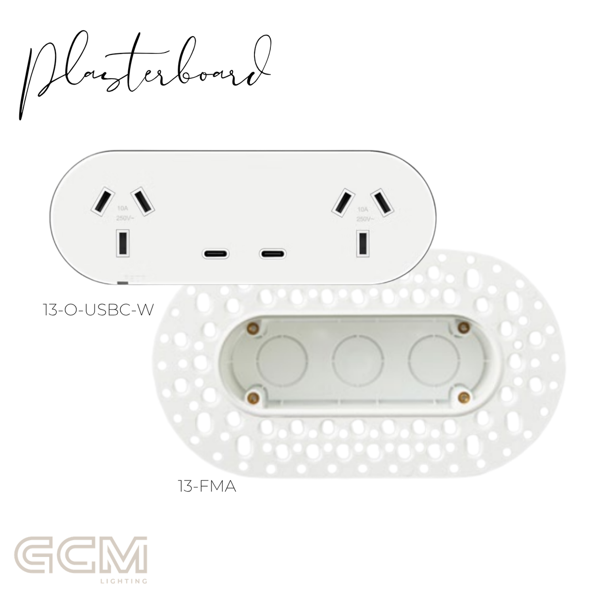 ZETR - 13 / Flush - Matte White Double Outlet USBC