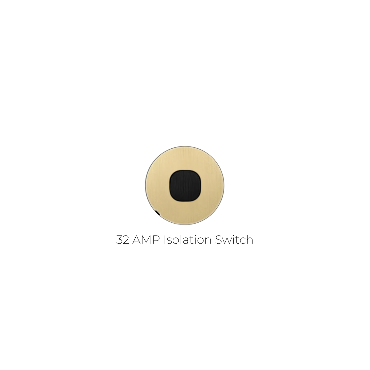 ZETR - 48 / Flush - Natural Brass & Black 1 Gang Isolation Switch