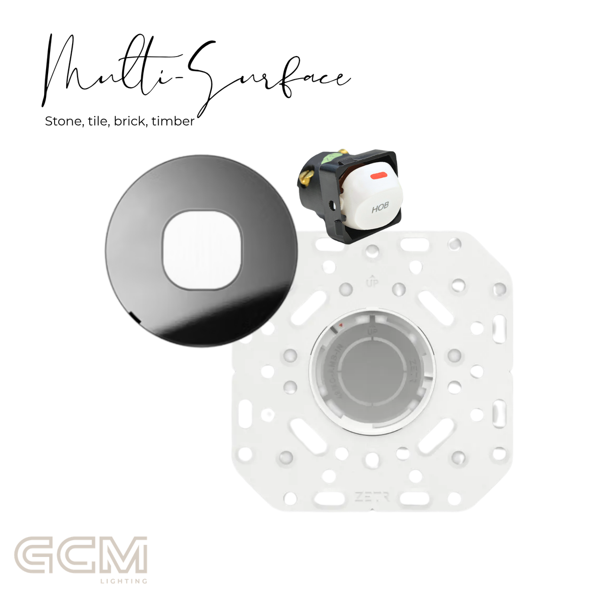 ZETR - 48 / Flush - Mirror Steel & White 1 Gang Isolation Switch