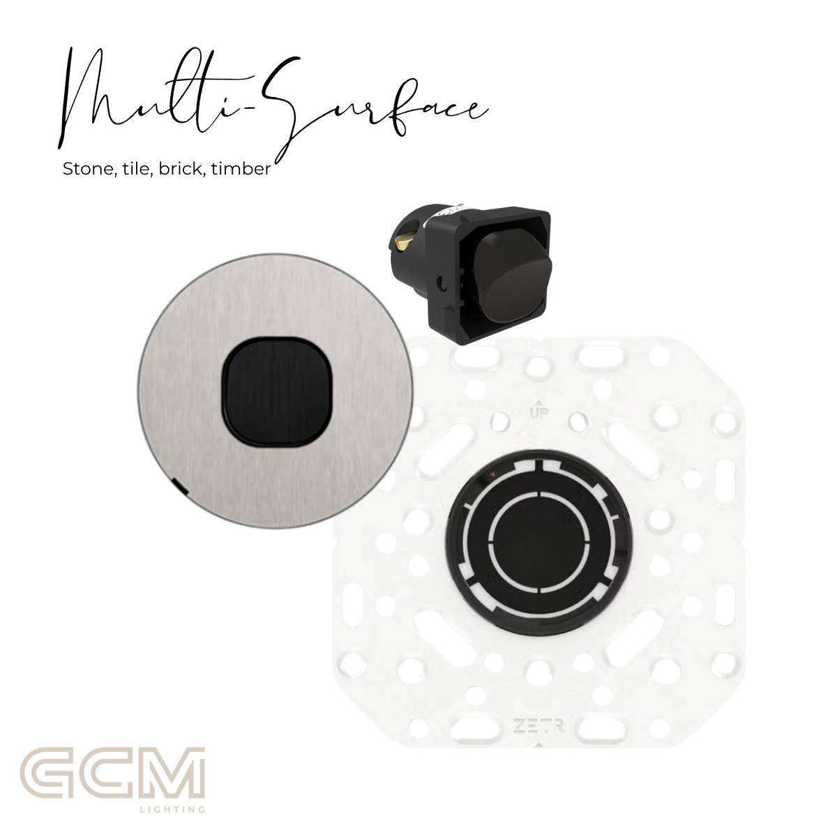 ZETR - 48 / Flush - Steel & Black 1 Gang Isolation Switch