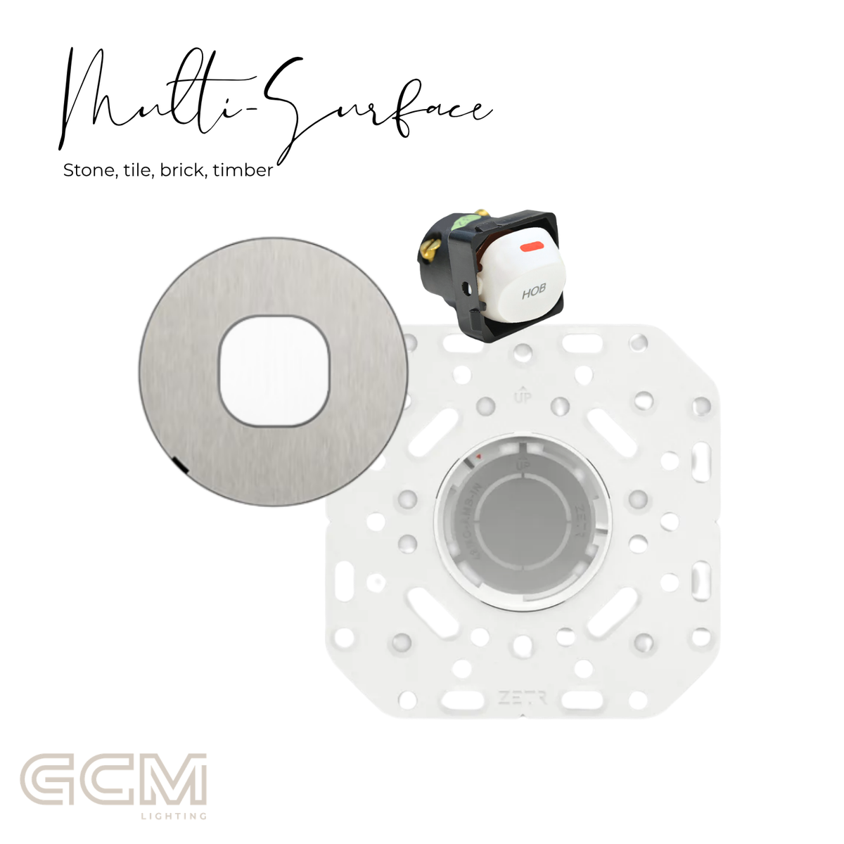 ZETR - 48 / Flush - Steel & White 1 Gang Isolation Switch