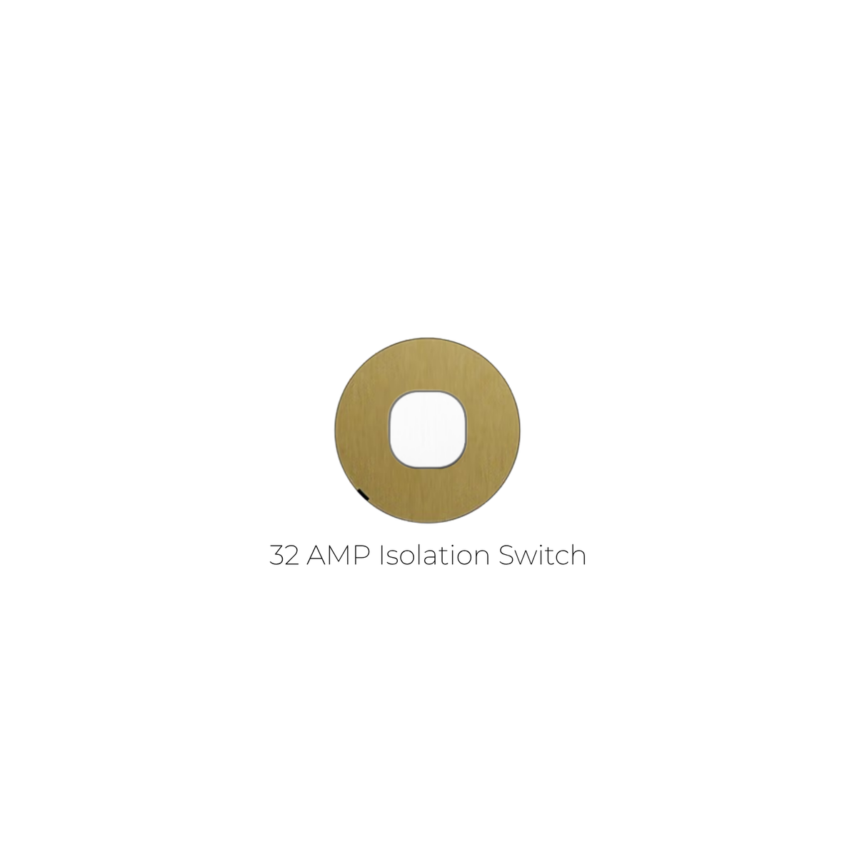 ZETR - 48 / Flush - Brass & White 1 Gang Isolation Switch