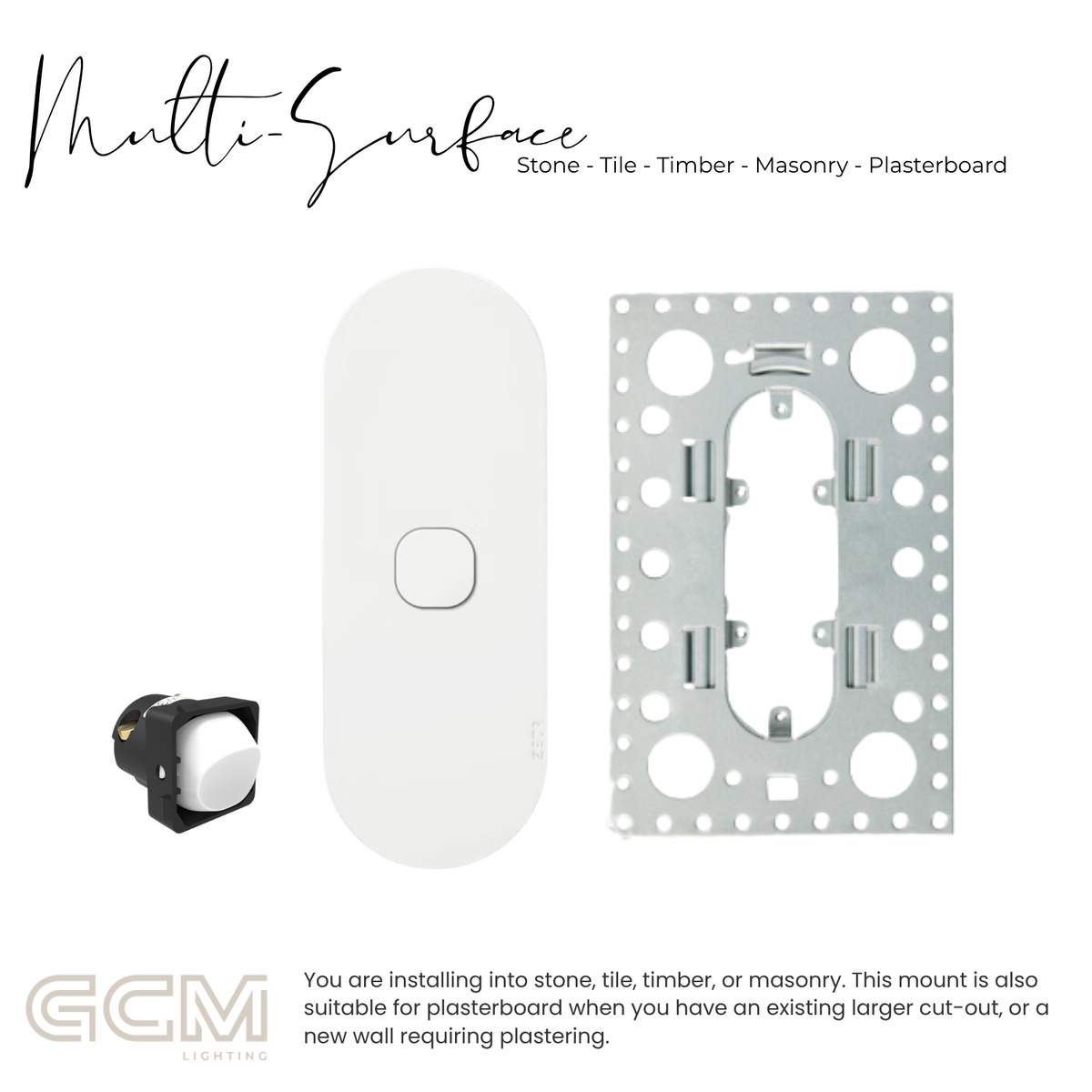 ZETR - 12 / Surface - Matte White 1 Gang Isolation Switch