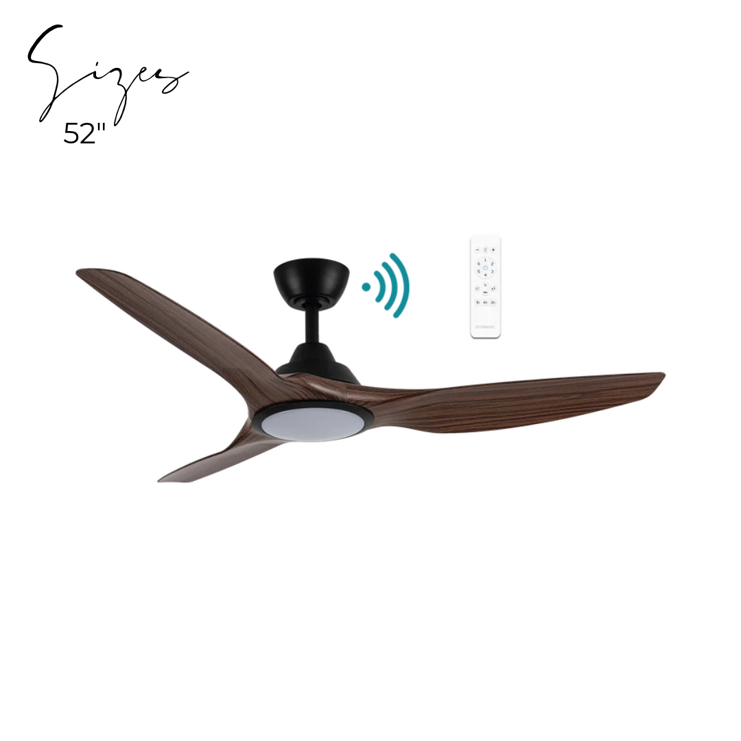 Impact DC ceiling fan - Walnut Timber Finish
