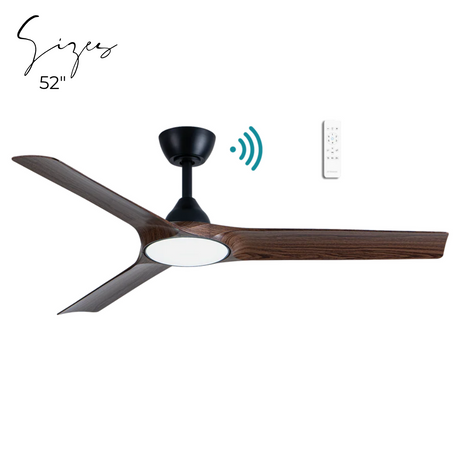 Alpine DC ceiling fan - Walnut Timber Finish