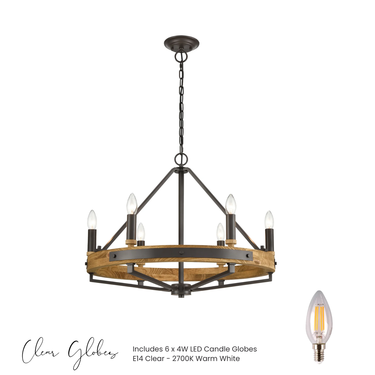 Macintyre Chandelier in Black