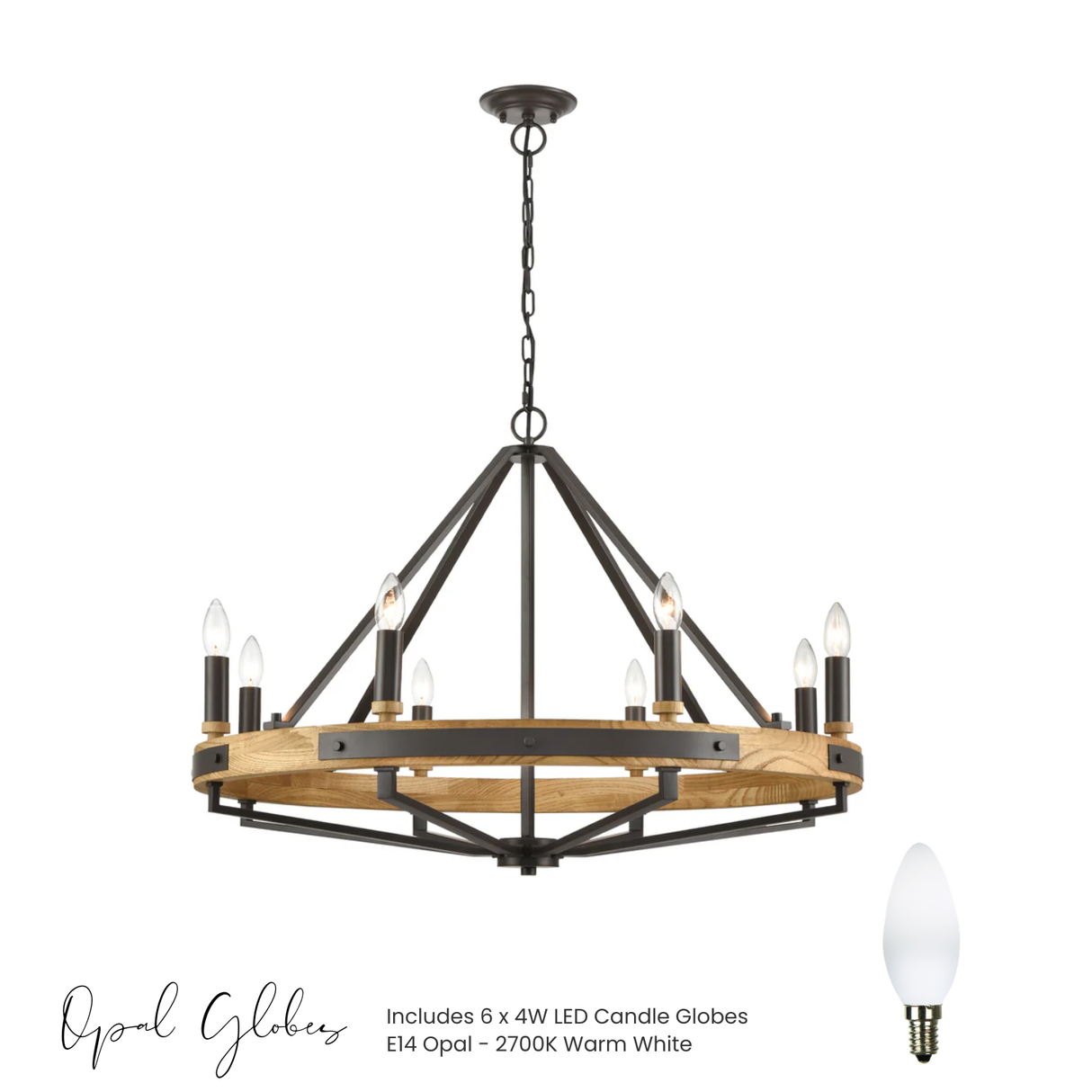 Macintyre Chandelier in Black