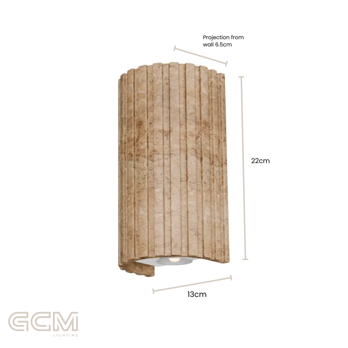 Orville Ribbed Wall Light