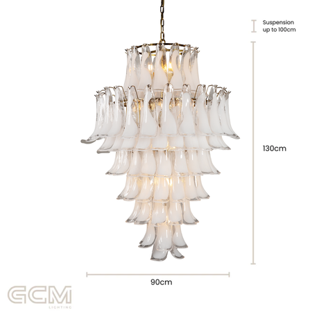 Josephine White Chandelier - Large