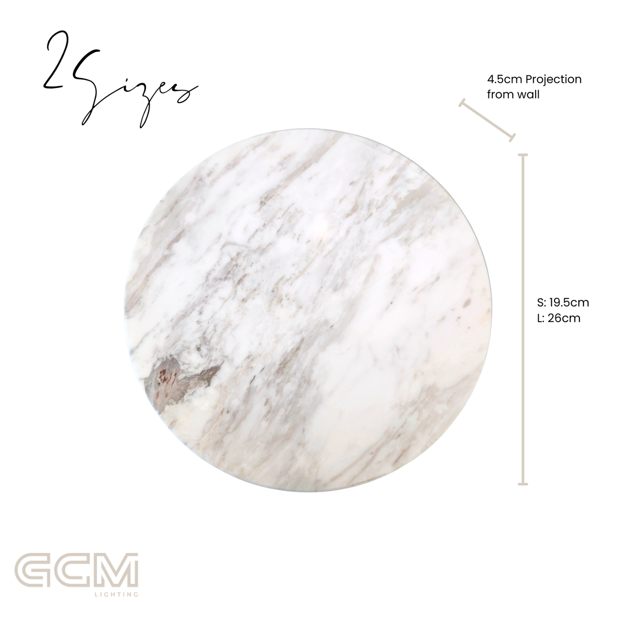 Halo Wall Light - Grey Marble