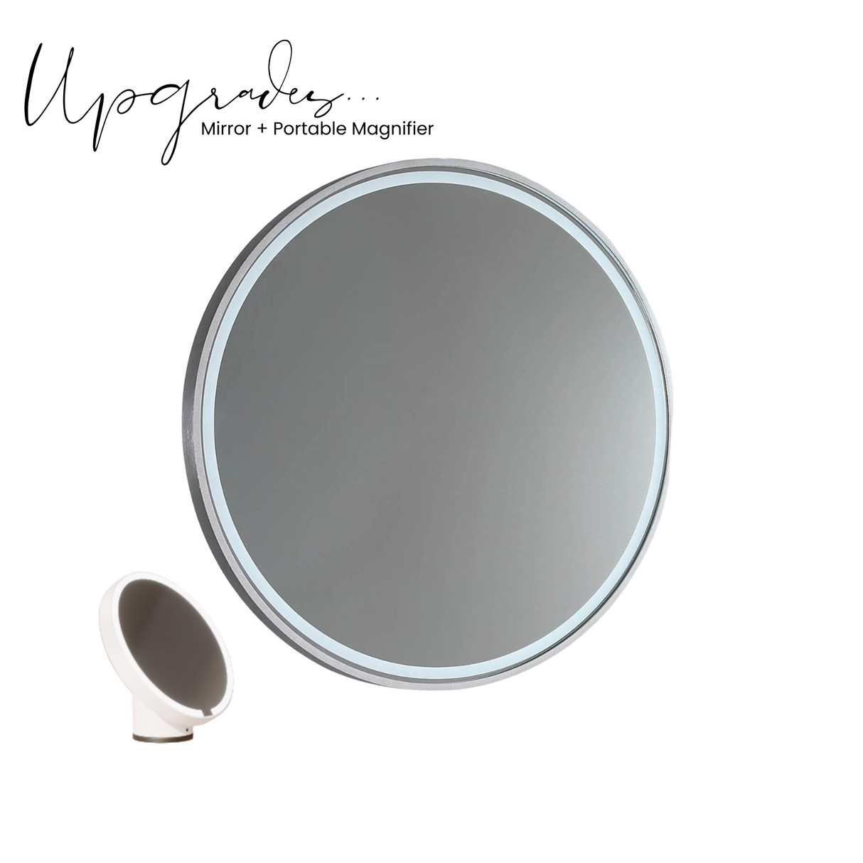 Sphere LED Mirror - Georgian Metal
