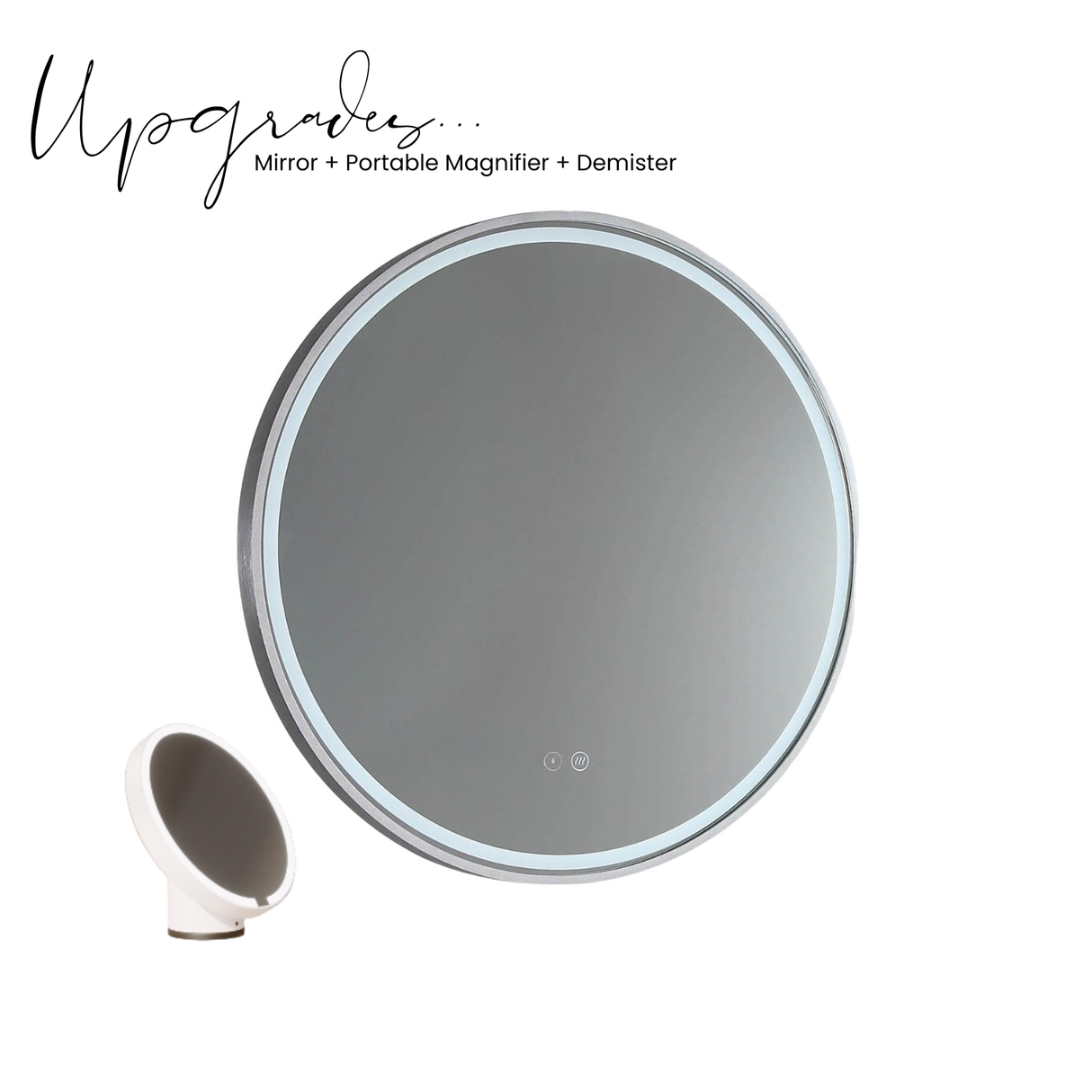 Sphere LED Mirror - Georgian Metal