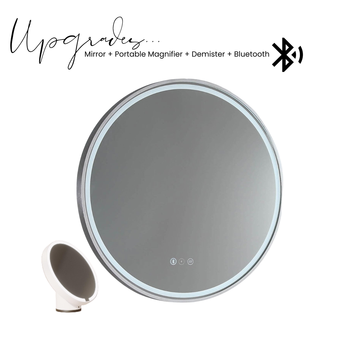 Sphere LED Mirror - Georgian Metal