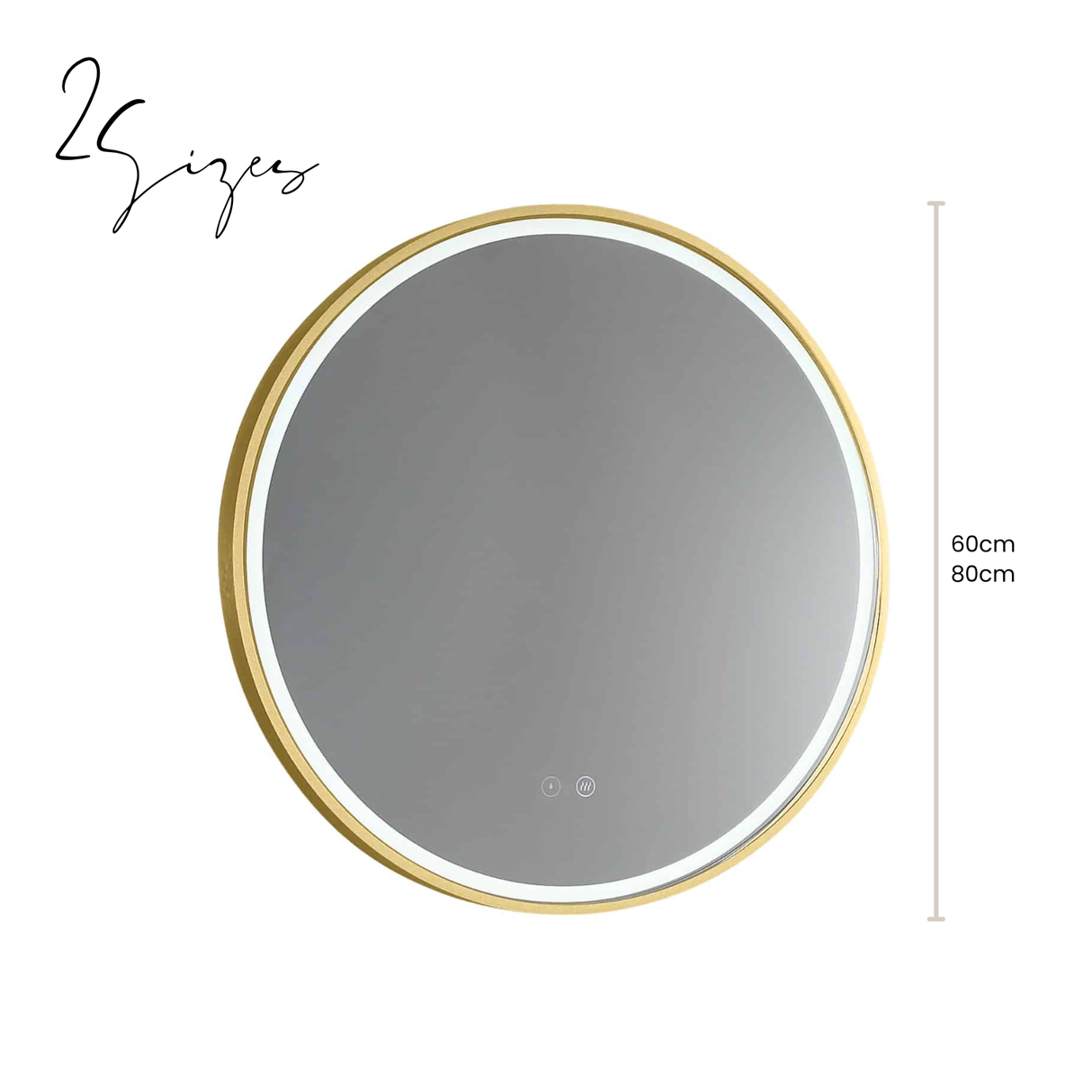 Sphere LED Mirror - Nordic Gold