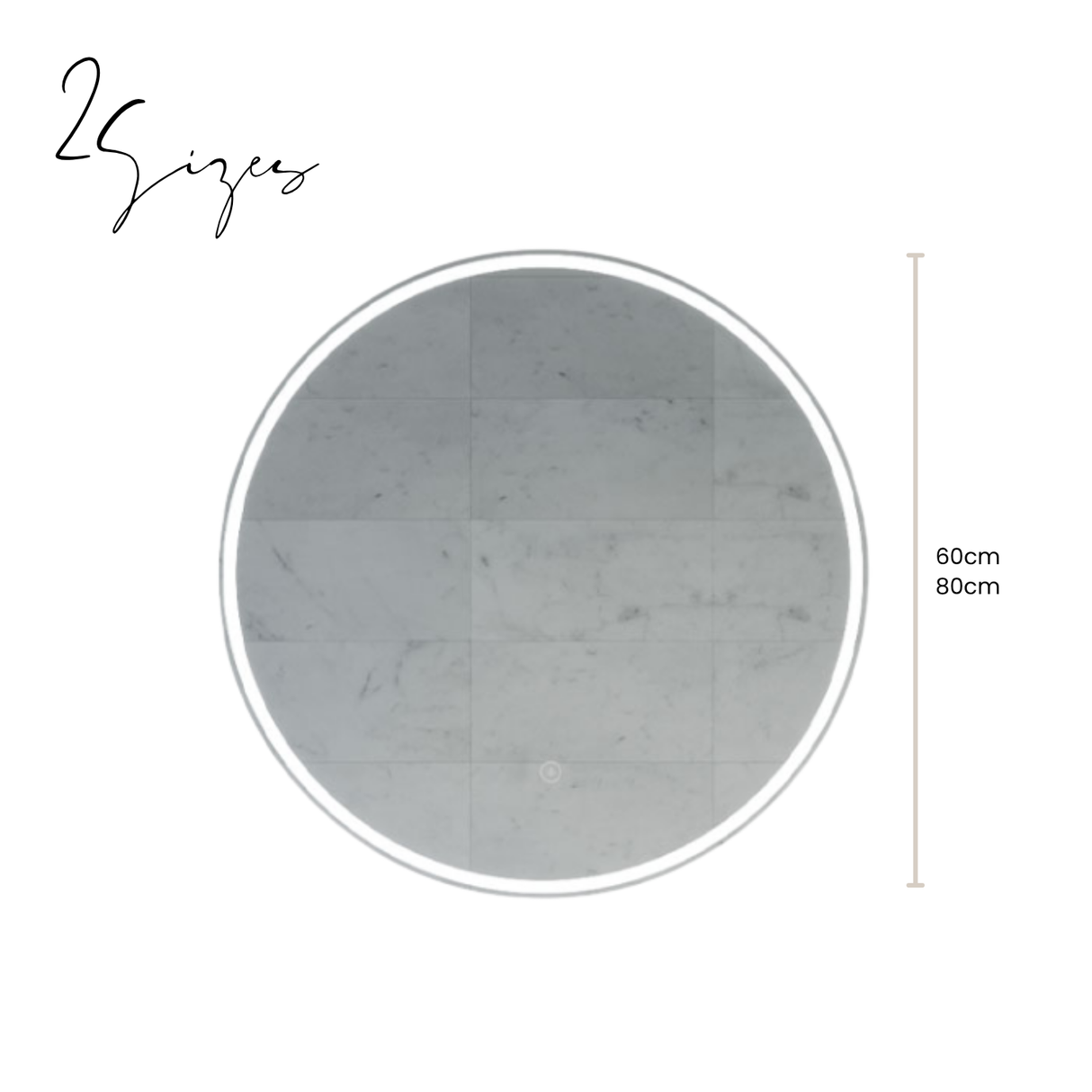 Sphere LED Mirror - Frameless
