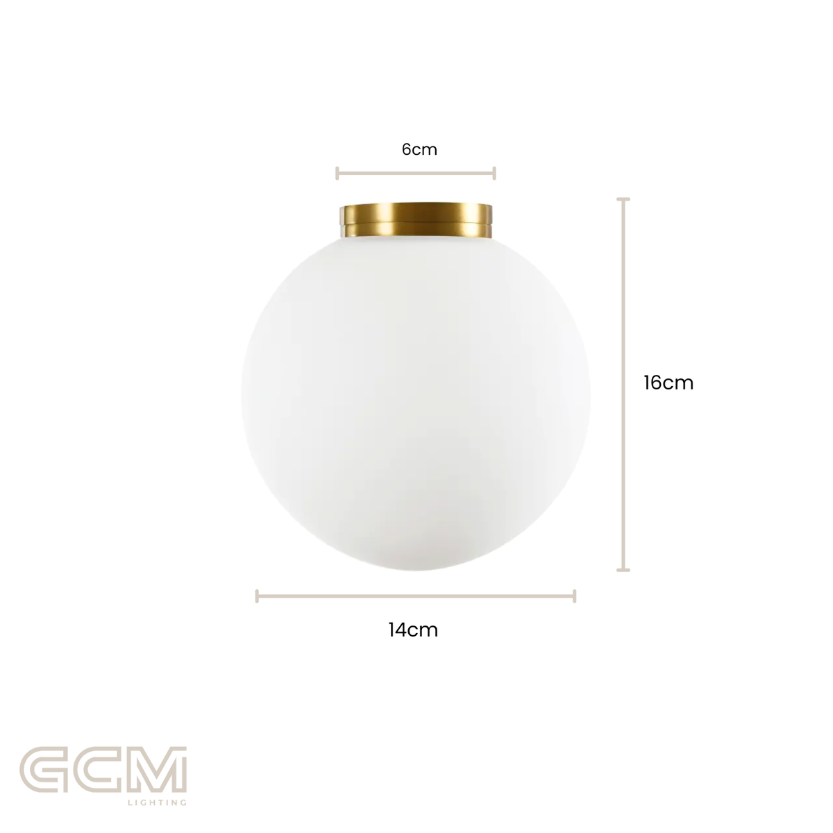 Crest Orb Wall Light - 14cm