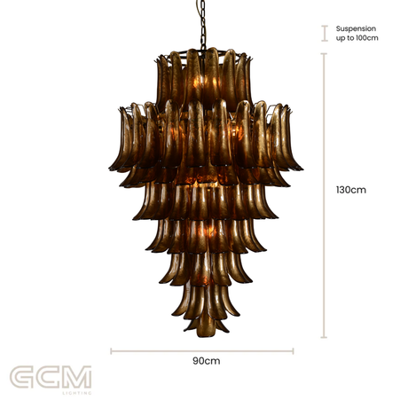 Josephine Amber Chandelier - Large